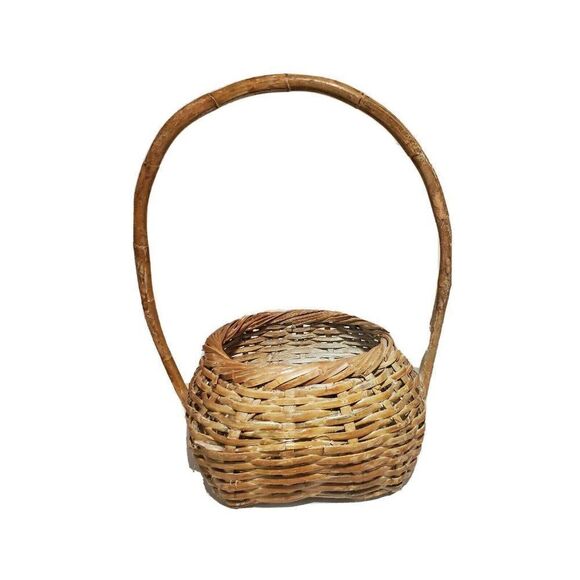 Vintage Woven Straw Wicker Floral Basket Flowers from Phillipines Napkin Holder - Picture 4 of 9